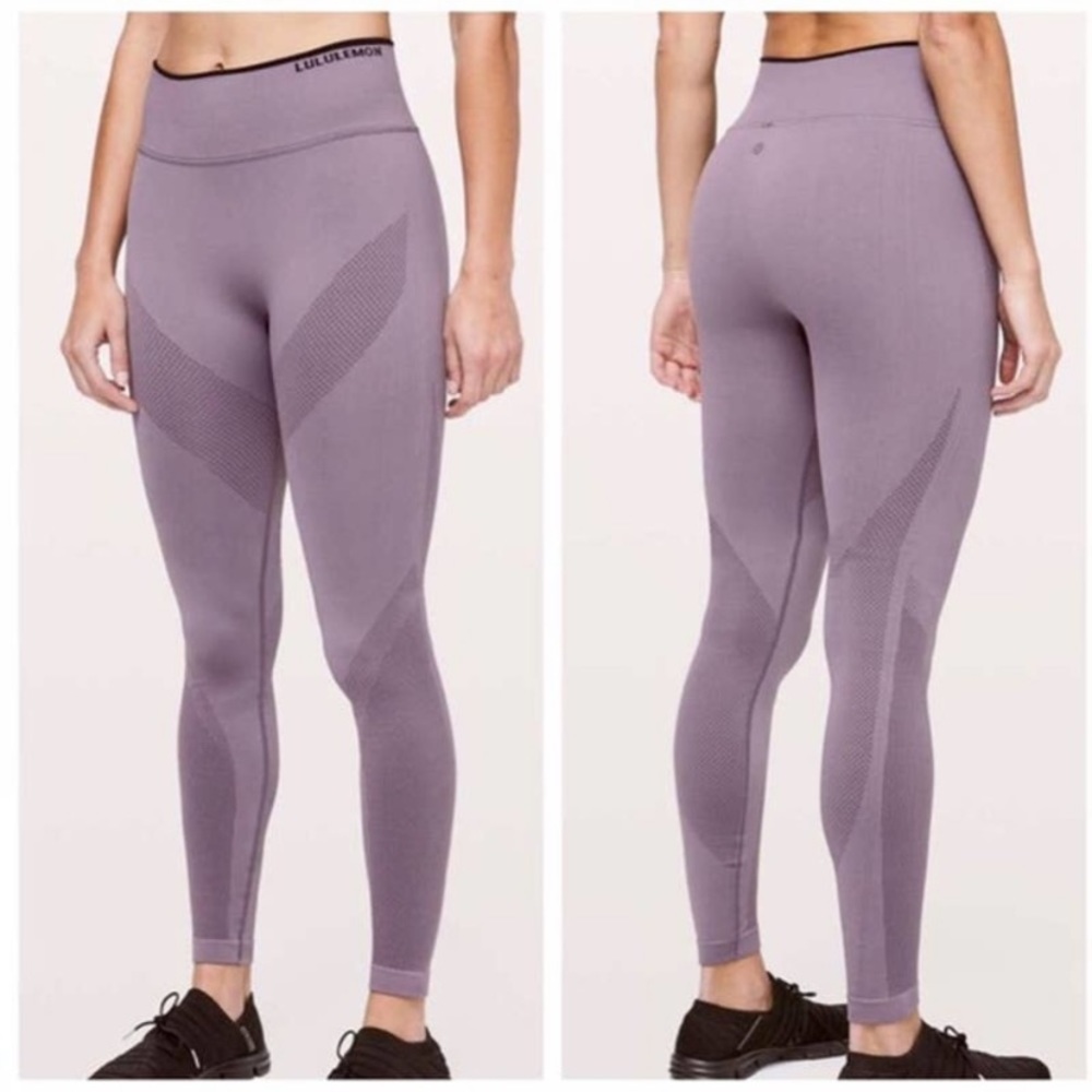 Lululemon sweat tight 6 graphite purple black leggings new compression seamless
